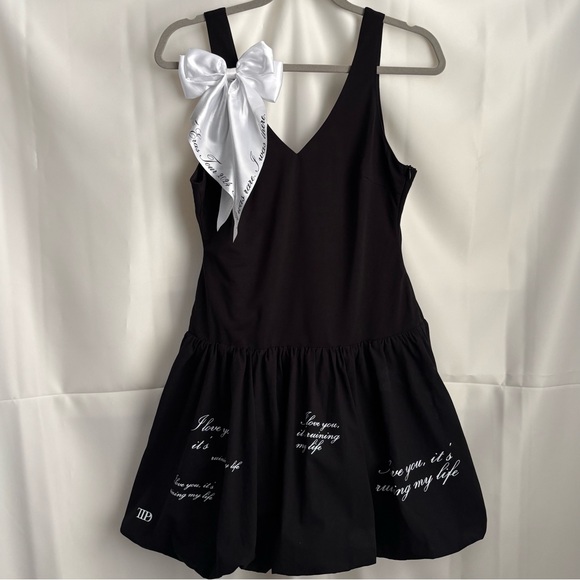 💖 BLACK bubble Tortured Poet Taylor Dress Costume - Picture 1 of 8